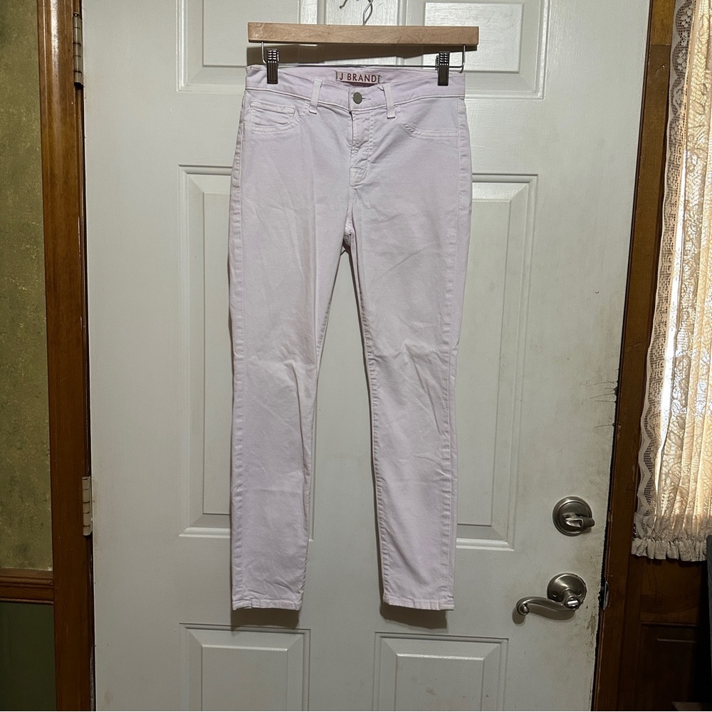 J Brand CAPRI Jeans Women 27 Soft Lilac Skinny Crop Stretch Mid Rise EUC